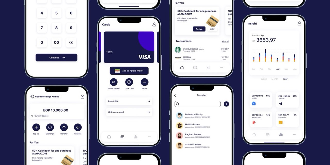 Financial app — home & product